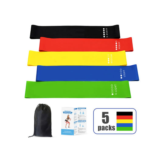 Set of 5 Latex Resistance Bands – Flex & Stretch Exercise Kit