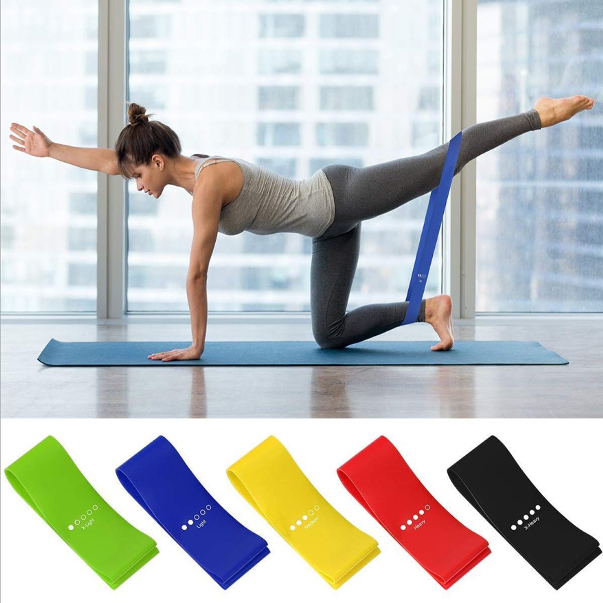 Set of 5 Latex Resistance Bands – Flex & Stretch Exercise Kit