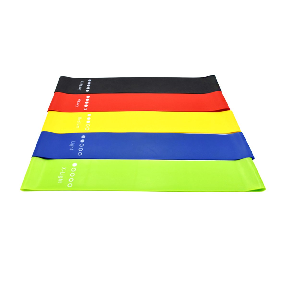 Set of 5 Latex Resistance Bands – Flex & Stretch Exercise Kit