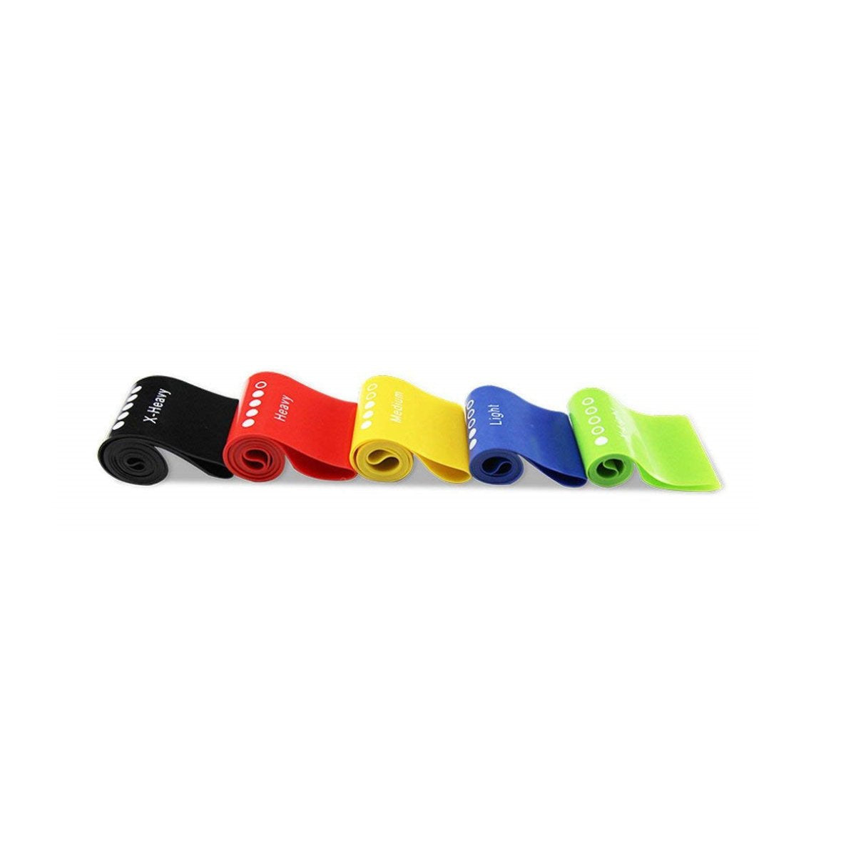 Set of 5 Latex Resistance Bands – Flex & Stretch Exercise Kit