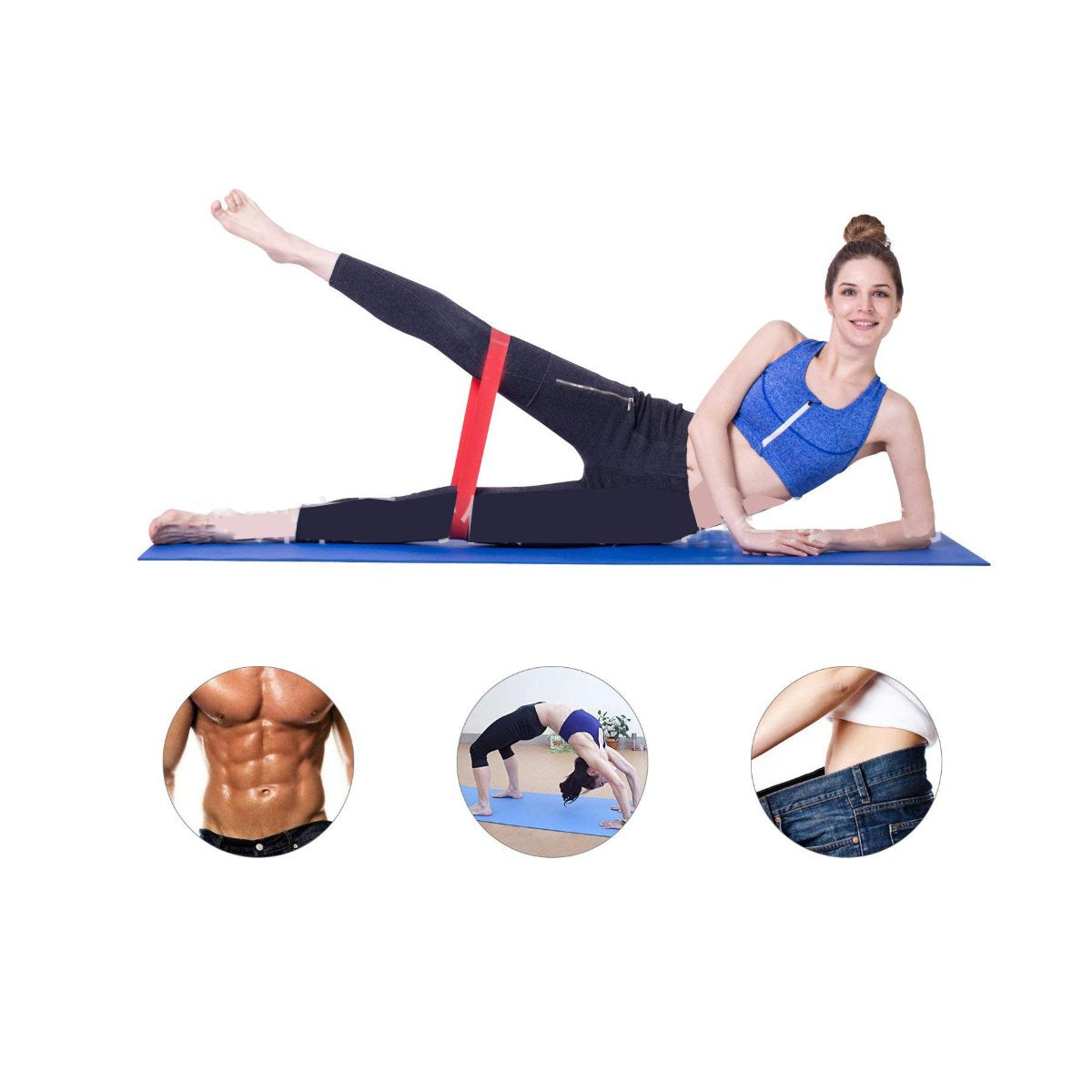 Set of 5 Latex Resistance Bands – Flex & Stretch Exercise Kit