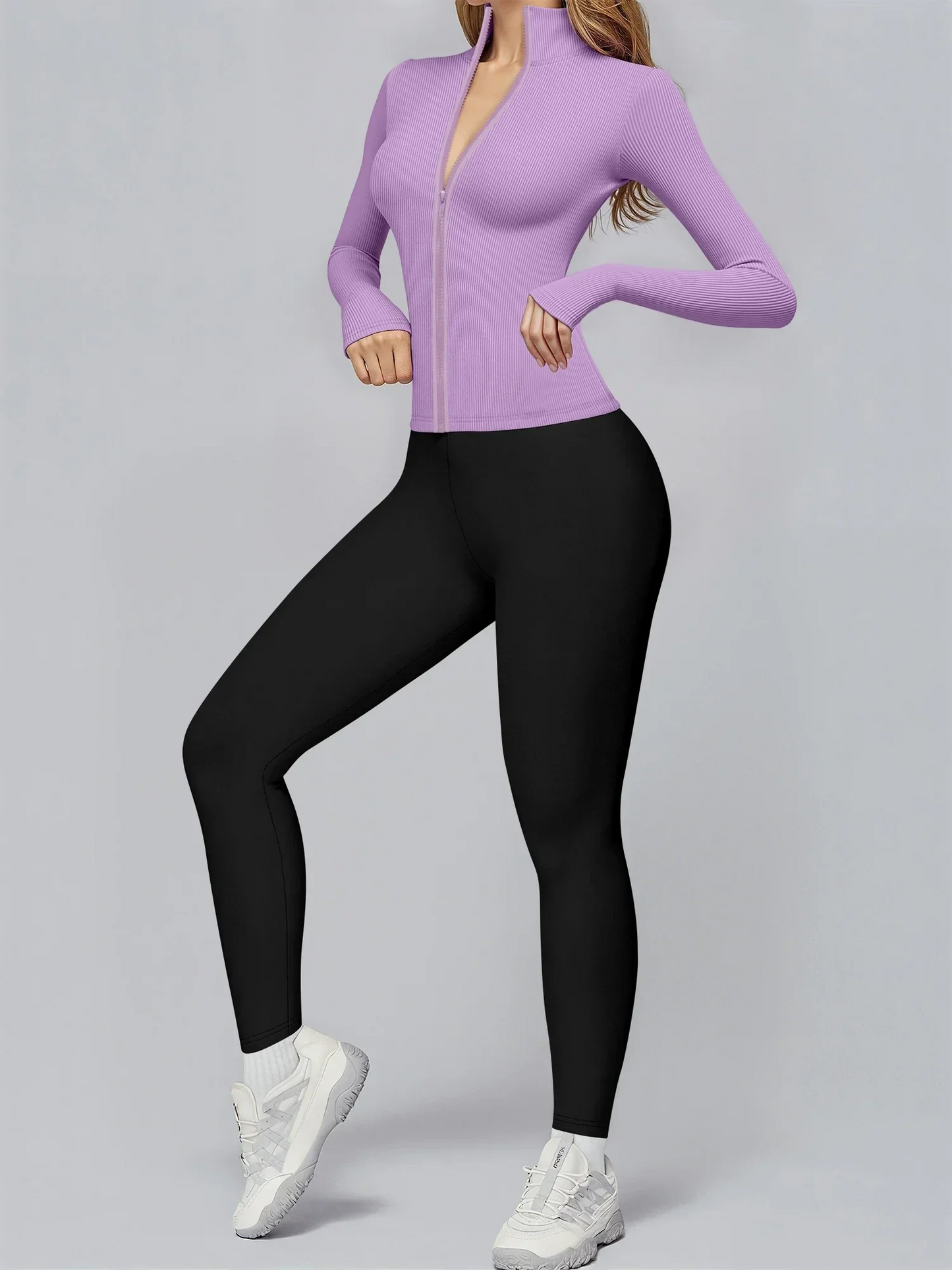 Premium Ribbed Activewear Set – Women Gym & Yoga Outfit