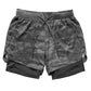 Men’s 2-in-1 Camo Running Shorts with Compression Liner