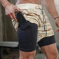 Men’s 2-in-1 Camo Running Shorts with Compression Liner