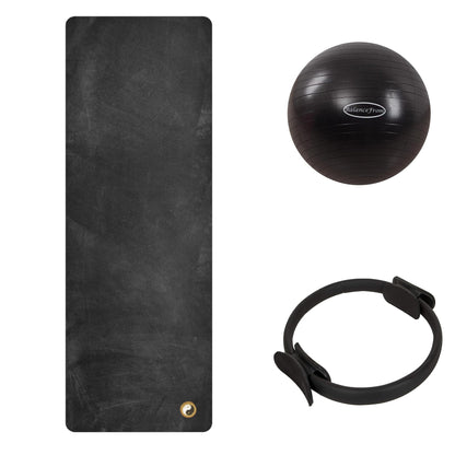 Studio Pilates Accessories Bundle – Yoga Mat, Ring & Pilates Ball Set