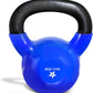 Kettlebell, 5-100 LB Vinyl Coated Cast Iron Strength Training Kettlebells for Home Gym Exercises, Fitness, Full Body Workout Equipment, Push Ups, and Grip Strength