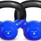 Kettlebell, 5-100 LB Vinyl Coated Cast Iron Strength Training Kettlebells for Home Gym Exercises, Fitness, Full Body Workout Equipment, Push Ups, and Grip Strength