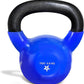 Kettlebell, 5-100 LB Vinyl Coated Cast Iron Strength Training Kettlebells for Home Gym Exercises, Fitness, Full Body Workout Equipment, Push Ups, and Grip Strength