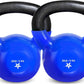 Kettlebell, 5-100 LB Vinyl Coated Cast Iron Strength Training Kettlebells for Home Gym Exercises, Fitness, Full Body Workout Equipment, Push Ups, and Grip Strength