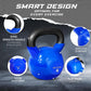 Kettlebell, 5-100 LB Vinyl Coated Cast Iron Strength Training Kettlebells for Home Gym Exercises, Fitness, Full Body Workout Equipment, Push Ups, and Grip Strength