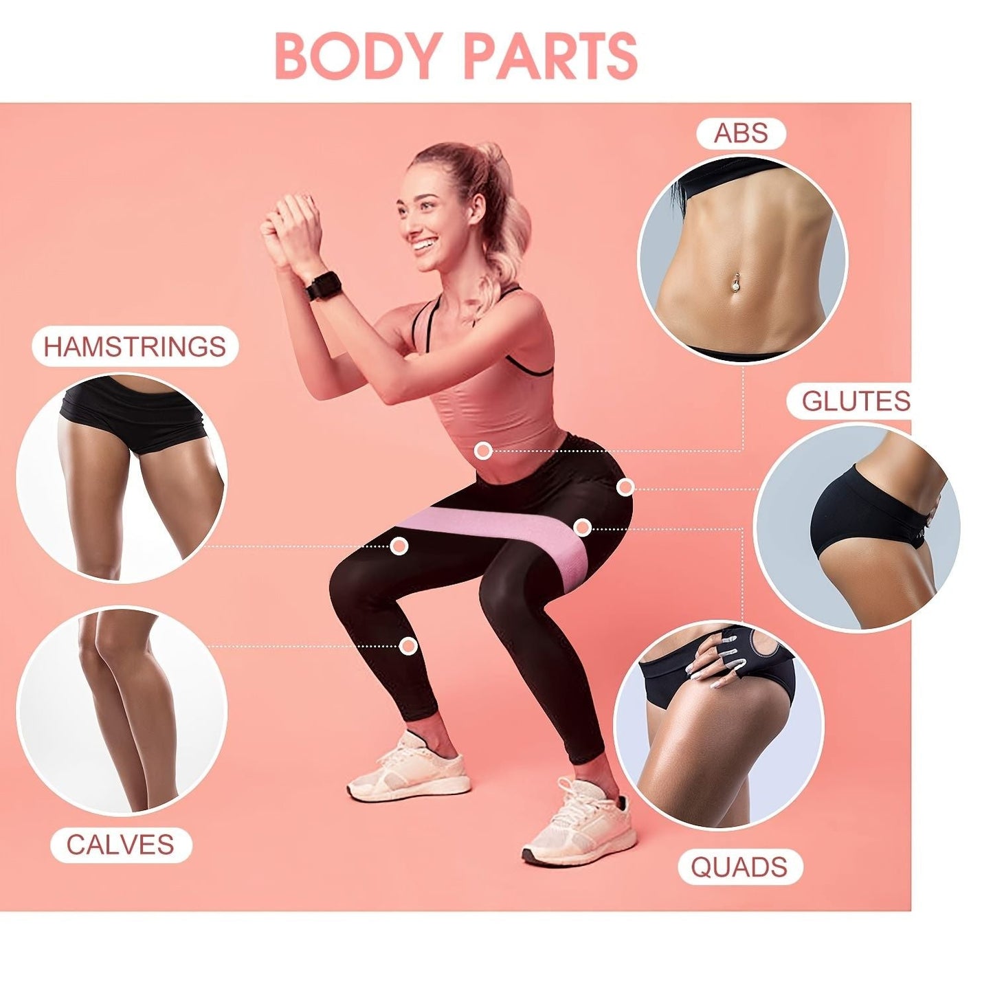 3pcs Resistance Bands for Legs & Butt – Yoga Fitness Workout Set
