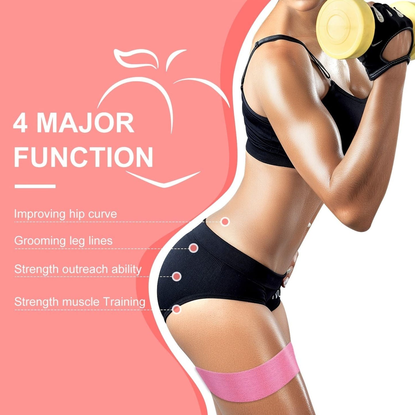 3pcs Resistance Bands for Legs & Butt – Yoga Fitness Workout Set
