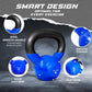 Kettlebell, 5-100 LB Vinyl Coated Cast Iron Strength Training Kettlebells for Home Gym Exercises, Fitness, Full Body Workout Equipment, Push Ups, and Grip Strength